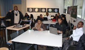 South African teachers, astronomers and communicators in one of the workshop rooms of Haus der Astronomie at an event in the framework of the German-South African Year of Science 2012/2013. Image: HdA/M. Pössel