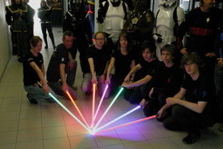 Lichtschwerter in Aktion beim Saberproject