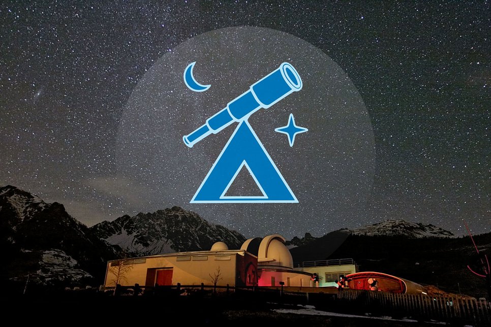 Sternhimmel über dem Osservatorio Astronomico della Regione Autonoma Valle d'Aosta im italienischen Saint Barthelemy bei Nus im Aostatal.