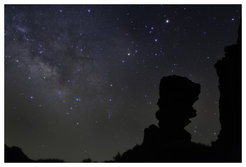Das Sternbild Skorpion mit Saturn.