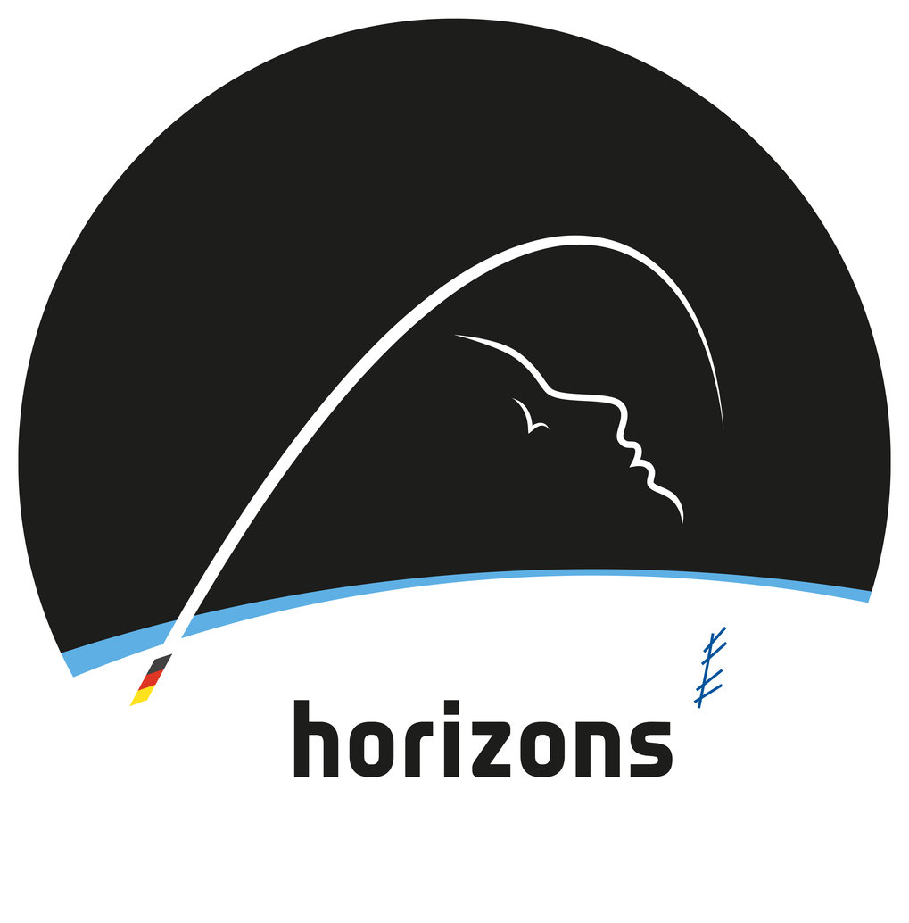 Das Logo der ESA-Mission "Horizons" zur Internationalen Raumstation.
