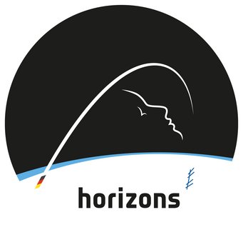 Das Logo der ESA-Mission "Horizons" zur Internationalen Raumstation. Das Logo der ESA-Mission "Horizons" zur Internationalen Raumstation.