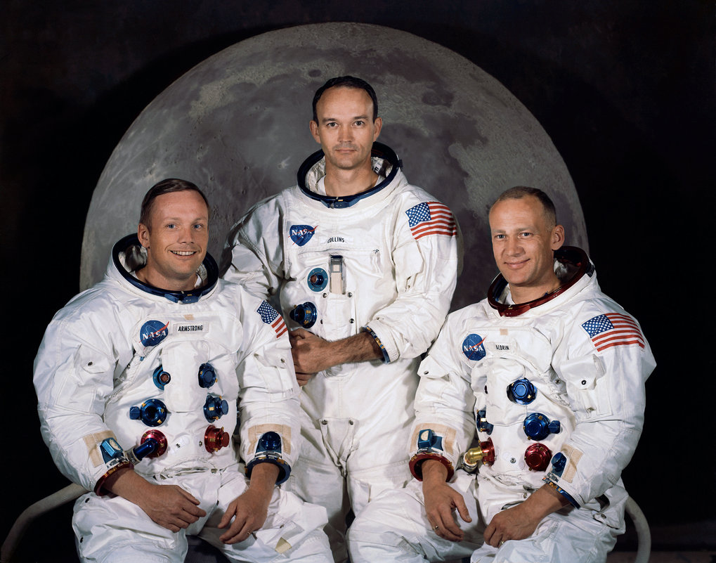 Die Mannschaft der Apollo 11-Mission.