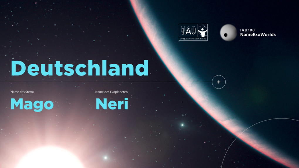 Banner für das Ergebnis der deutschen Exoplaneten-Namen-Abstimmung – verschiedene Versionen zum Herunterladen siehe unten