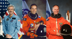 John-David Bartoe, Jean-François Clervoy und Claude Nicollier