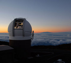 Das PS1-Teleskop auf Hawaii. Das PS1-Teleskop auf Hawaii.