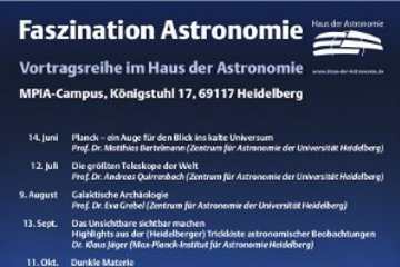 Vortragsreihe "Faszination Astronomie" 2012