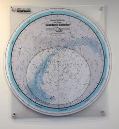Our new planisphere can be found in the foyer, opposite the entrance to the Klaus Tschira Auditorium.