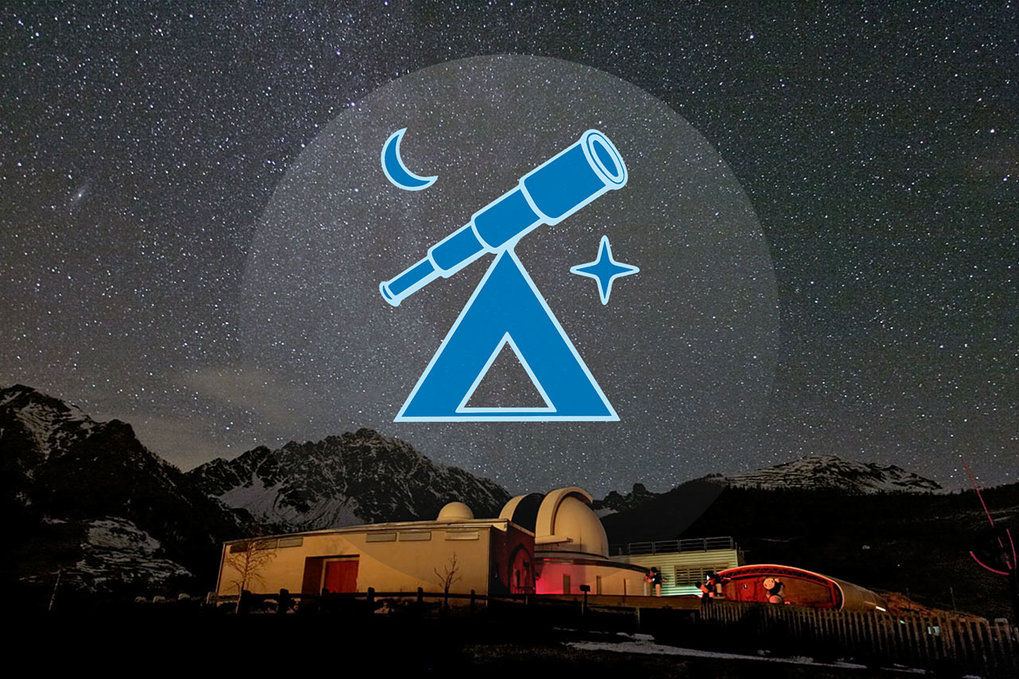 Sternhimmel über dem Osservatorio Astronomico della Regione Autonoma Valle d'Aosta im italienischen Saint Barthelemy bei Nus im Aostatal.