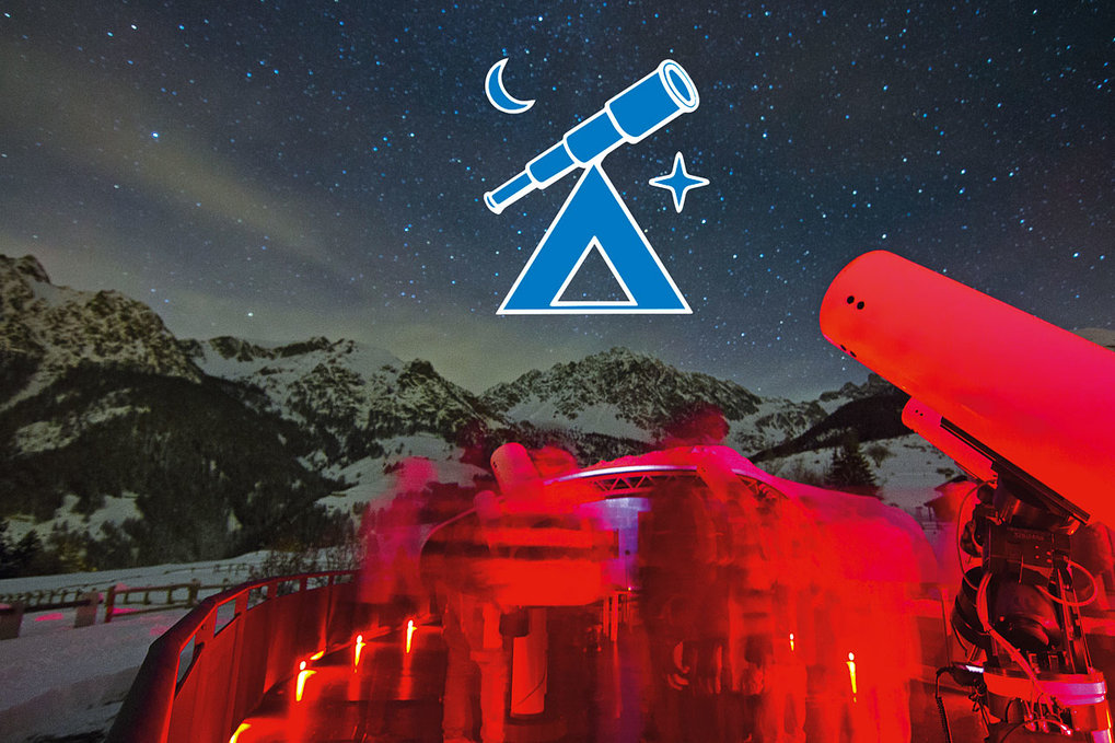 Beobachtungsnacht beim 1. internationalen Astronomiecamp der ESO Ende Dezember 2013.