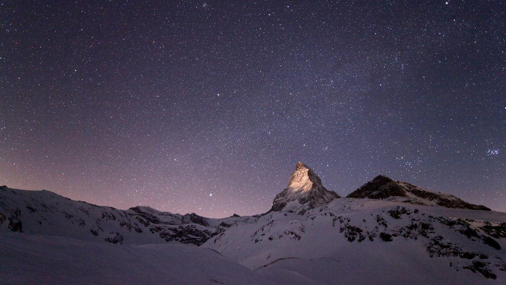 Matterhorn und Sternhimmel