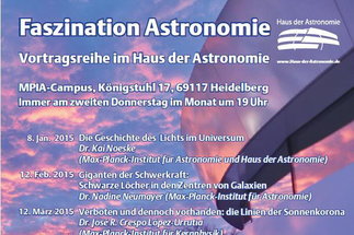 Vortragsreihe "Faszination Astronomie" 2015