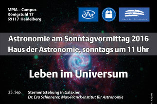 Vortragsreihe "Astronomie am Sonntagvormittag" 2016