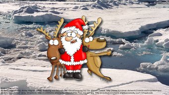 Das Eis am Nordpol schmilzt dahin. © Weihnachtsmann: Anika Hägner (nIkA), Nutzung mit freundlicher Genehmigung nur für diesen Zweck, http://www.kunstnet.de/werk/150458-weihnachtsmann © Foto Eisschollen: Jerzy Strzelecki, http://commons.wikimedia.org/wiki/File:Floe_ice_(js).jpg, http://creativecommons.org/licenses/by-sa/3.0/legalcode Das Eis am Nordpol schmilzt dahin. © Weihnachtsmann: Anika Hägner (nIkA), Nutzung mit freundlicher Genehmigung nur für diesen Zweck, http://www.kunstnet.de/werk/150458-weihnachtsmann © Foto Eisschollen: Jerzy Strzelecki, http://commons.wikimedia.org/wiki/File:Floe_ice_(js).jpg, http://creativecommons.org/licenses/by-sa/3.0/legalcode