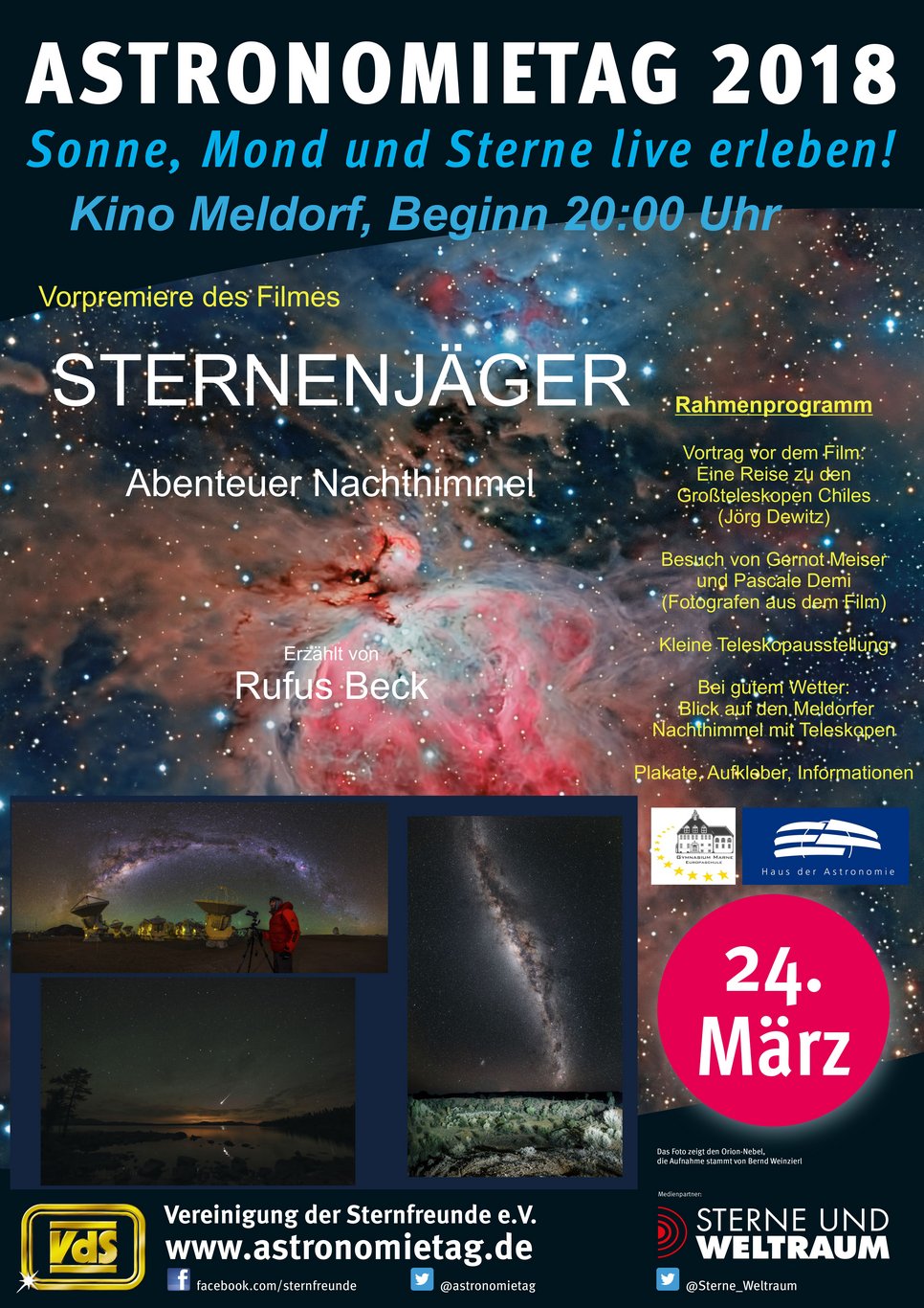 Astronomietag im Kino Meldorf mit exklusiver Film-Preview, organisiert vom Gymnasium Marne