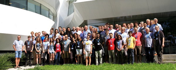 Group photo with participants of the 2017 Heraeus Summer School in front of Haus der Astronomie