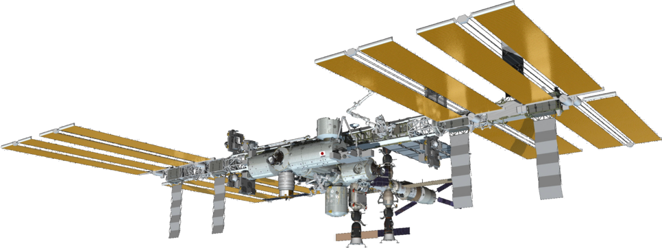 Computermodell der Internationalen Raumstation (ISS).