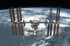 A picture of the International Space Station (ISS) taken on 30 May 2011.