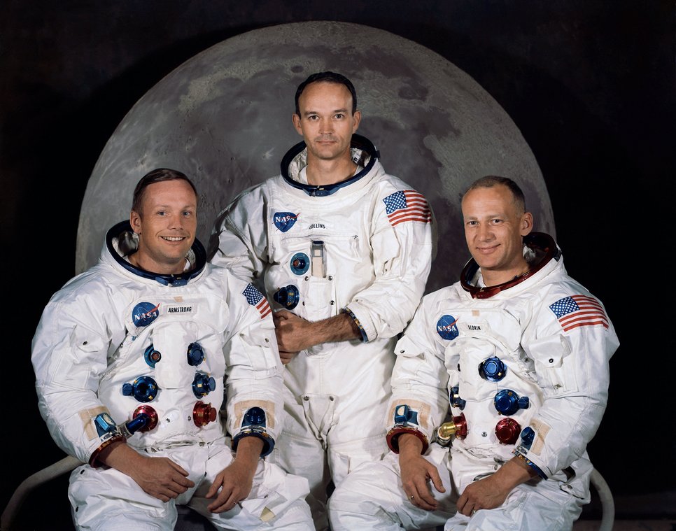 Die Mannschaft der Apollo 11-Mission.