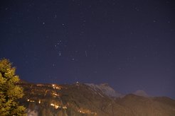 Das Sternbild Orion über dem Elfer (Stubaital) am Abend des 14. Februar 2018.