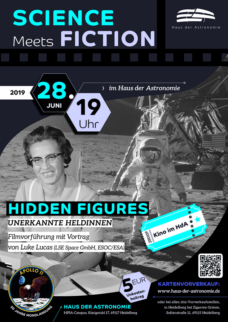Science Meets Fiction – Hidden Figures am 28. Juni 2019 am HdA
