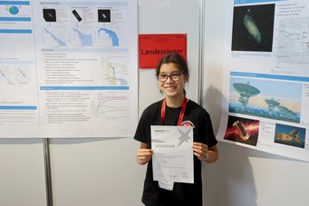 Catharina Hock beim Landeswettbewerb "Schüler experimentieren" in Balingen im Mai 2019 Catharina Hock beim Landeswettbewerb "Schüler experimentieren" in Balingen im Mai 2019