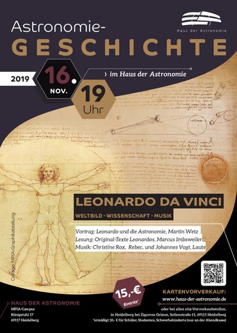 Poster zur Veranstaltung "Leonardo und die Astronomie" am 16. November 2019 um 19 Uhr Poster zur Veranstaltung "Leonardo und die Astronomie" am 16. November 2019 um 19 Uhr