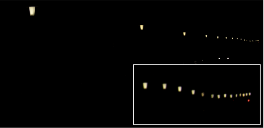 Anhand gleich heller Straßenlaternen in unterschiedlichen Entfernungen kann man das Prinzip der Standardkerzen nachvollziehen Anhand gleich heller Straßenlaternen in unterschiedlichen Entfernungen kann man das Prinzip der Standardkerzen nachvollziehen