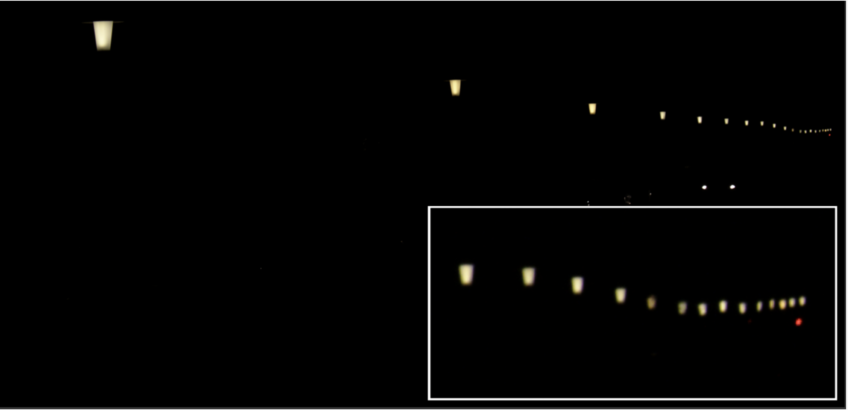 Anhand gleich heller Straßenlaternen in unterschiedlichen Entfernungen kann man das Prinzip der Standardkerzen nachvollziehen Anhand gleich heller Straßenlaternen in unterschiedlichen Entfernungen kann man das Prinzip der Standardkerzen nachvollziehen