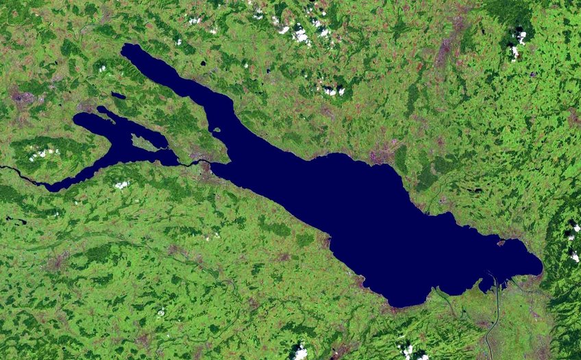 Satellitenaufnahme vom Bodensee Satellitenaufnahme vom Bodensee