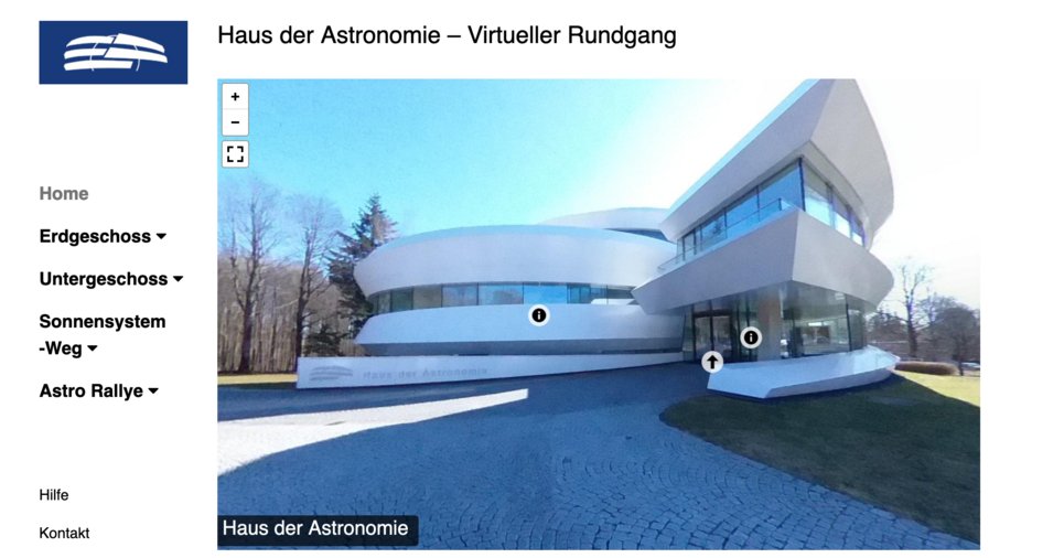 Beginn der virtuellen Tour