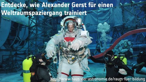 Entdecke, wie Alexander Gerst für einen Weltraumspaziergang trainiert.