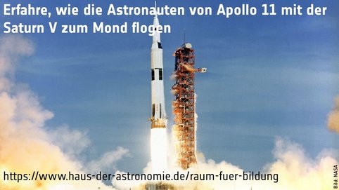 Erfahre, wie die Astronauten von Apollo 11 mit der Saturn V zum Mond flogen.