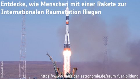 Entdecke, wie Menschen mit einer Rakete zu internationalen Raumstation (ISS) fliegen.