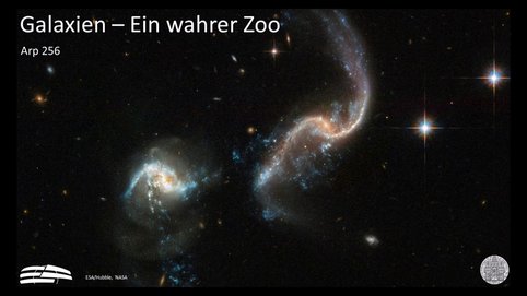 Das Video gibt einen Überblick über die wichtigsten Formen von Galaxien.