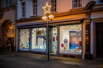 Das Ladenlokal des Pop-Up-Science Projektes in der Heidelberger Altstadt Das Ladenlokal des Pop-Up-Science Projektes in der Heidelberger Altstadt