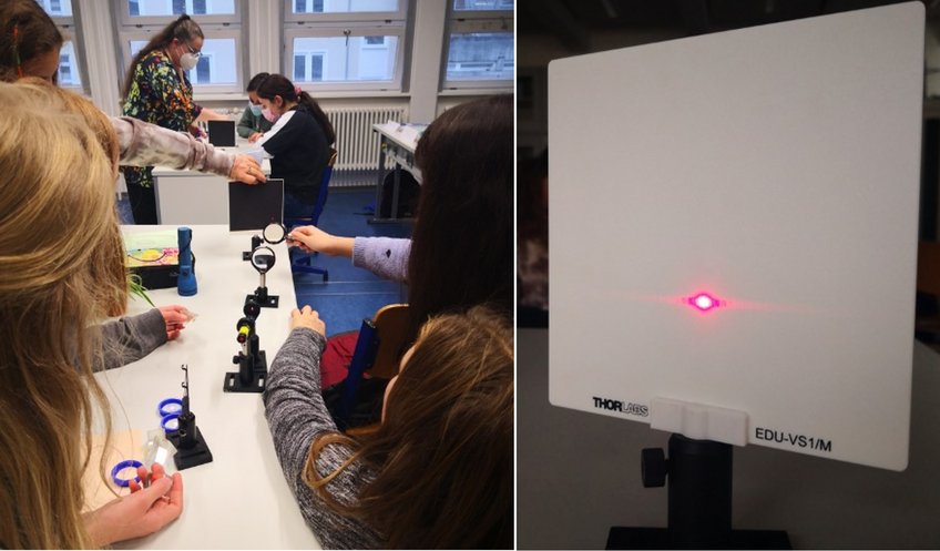 Abbildung 5: Spaltversuche und Interferenzmuster Abbildung 5: Spaltversuche und Interferenzmuster