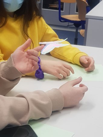 Abb.1: Selbstgebastelte Schmetterlinge Abb.1: Selbstgebastelte Schmetterlinge