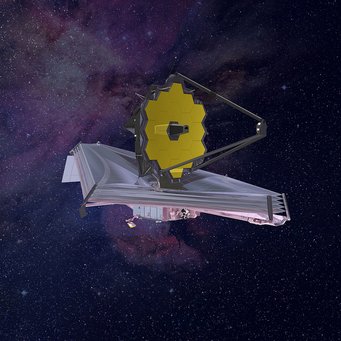 Künstlerische Darstellung des James-Webb-Weltraumteleskops Künstlerische Darstellung des James-Webb-Weltraumteleskops