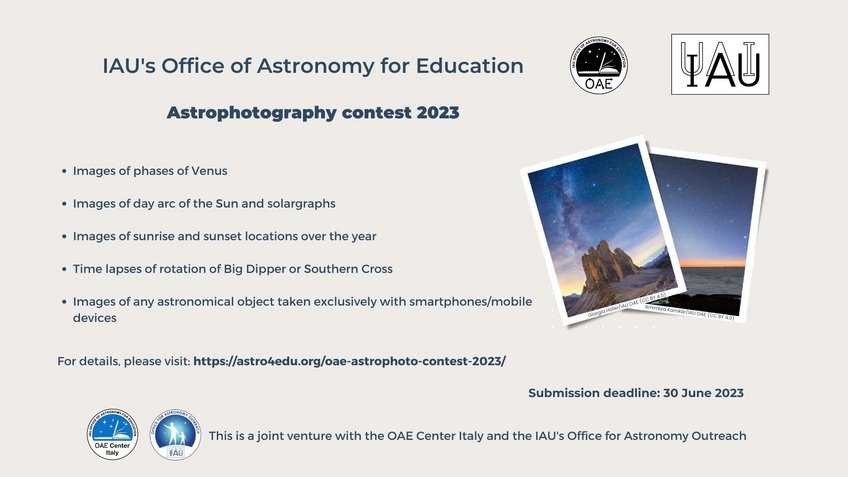 Announcement of the IAU OAE Astrophotography Contest 2023