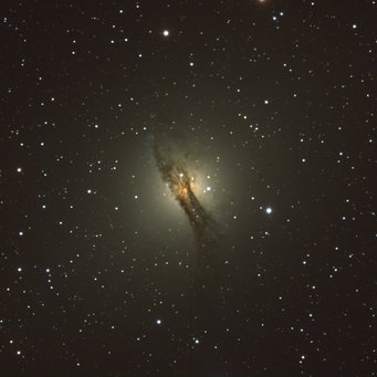 One of the colorful images produced by the participating girls (Centaurus A). One of the colorful images produced by the participating girls (Centaurus A).