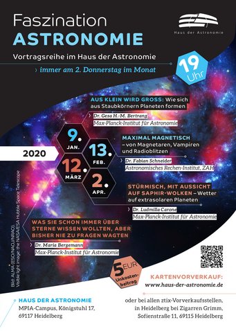 Poster der Vortragsreihe Faszination Astronomie Poster der Vortragsreihe Faszination Astronomie