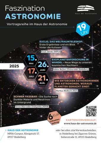 Vortragsreihe Faszination Astronomie – Mai – Aug. 2025