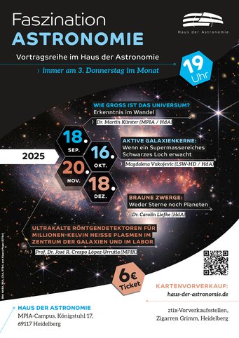 Vortragsreihe Faszination Astronomie am Haus der Astronomie