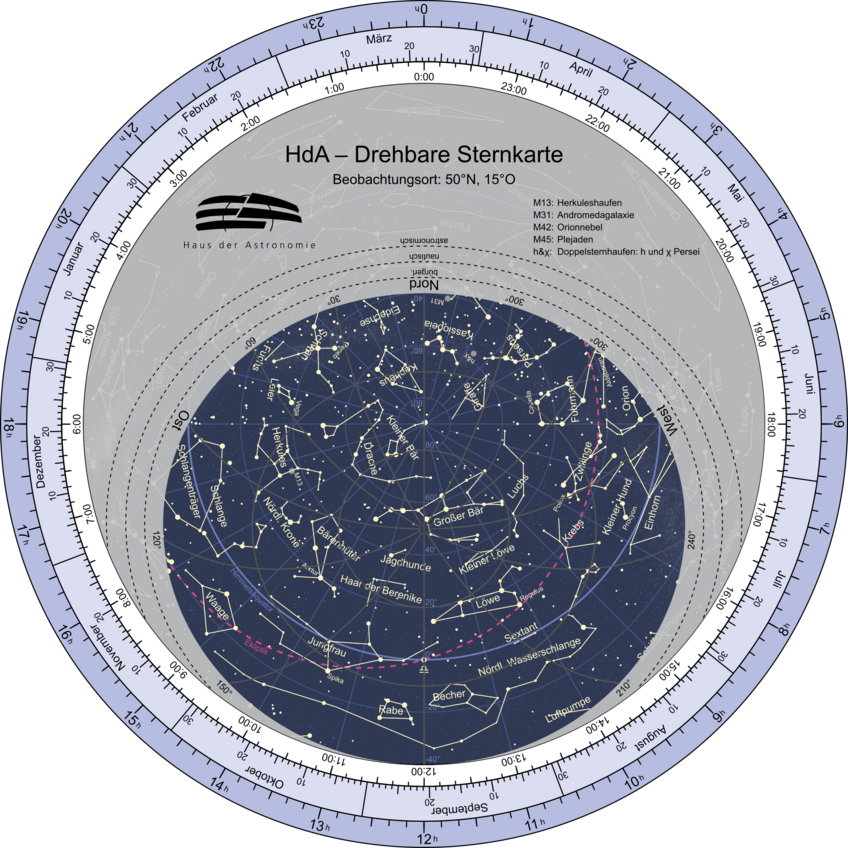 Bild: HdA/T.Müller Drehbare Sternkarte