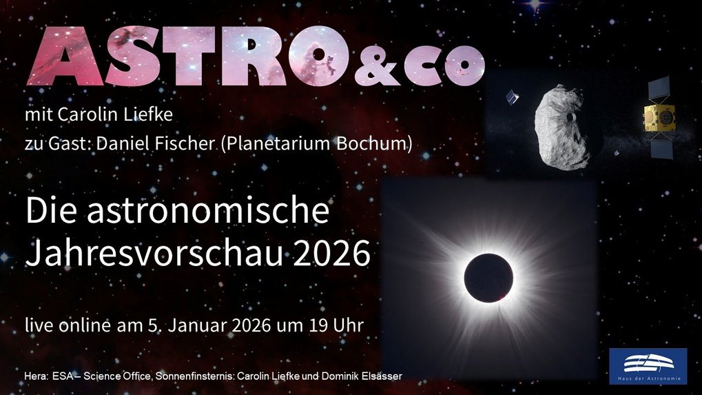 Welche spannenden Himmelsereignisse stehen uns 2026 bevor? Was wird das neue Jahr aus astronomischer Sicht zu bieten haben? Daniel Fischer hat seine Augen und Ohren überall, wenn es um Neuigkeiten aus Astronomie und Raumfahrt geht und wagt für uns einen Blick in die Zukunft. 