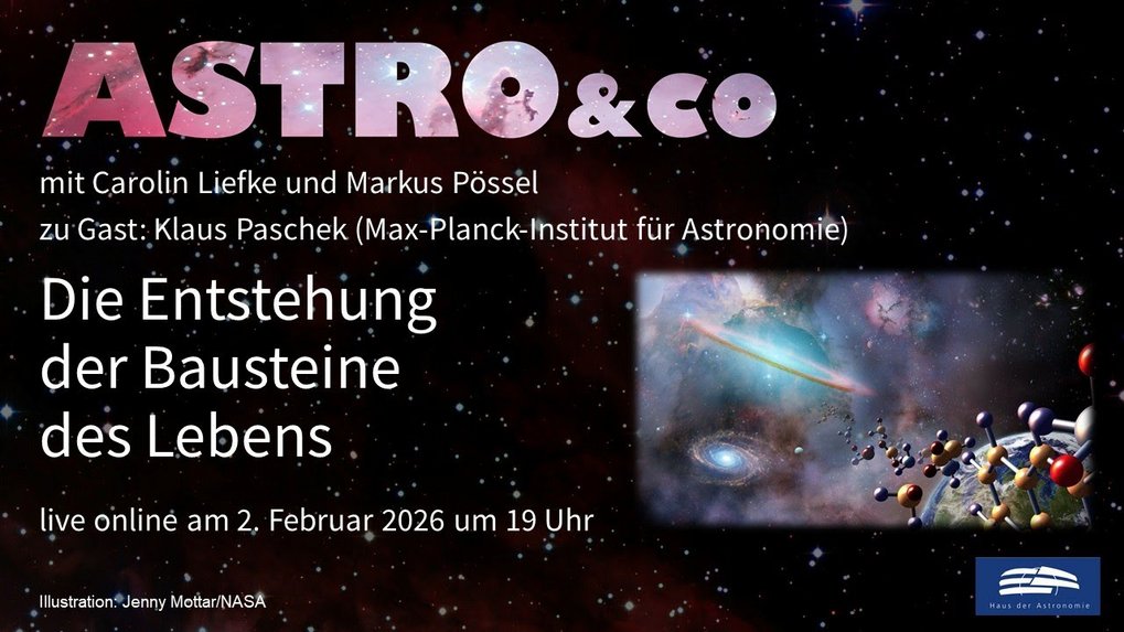 Astronomie und Chemie: Klaus Paschek vom Max-Planck-Institut für Astronomie wirft einen Blick auf die Entstehung der Bausteine des Lebens im All und auf der jungen Erde