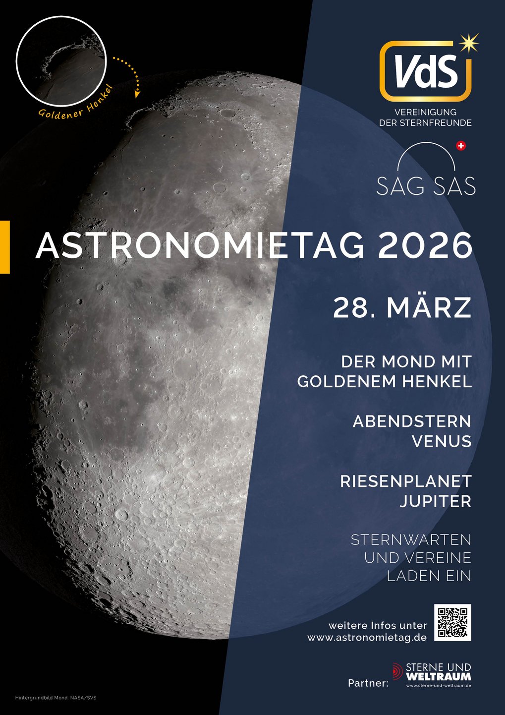 Poster für den bundesweiten Astronomietag am 28. März 2026