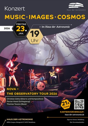 Poster der Veranstaltung "NOVA - The Observatory Tour" am 23. Januar 2026 am Haus der Astronomie
