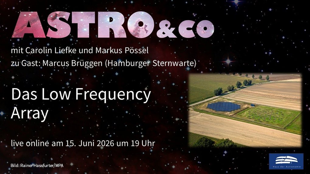 Das Low-Frequency Array (LOFAR) ist ein Radiointerferometer für den Frequenzbereich von 10 bis 240 MHz bestehend aus einem Antennennetzwerk zentriert in den Niederlanden und mehreren Stationen auch in Deutschland. Marcus Brüggen berichtet uns von der Vielzahl radioastronomischer Projekte, die damit verfolgt werden.